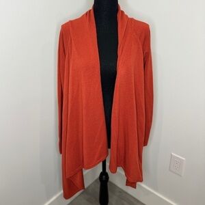 Tex by Max Azria Burnt Orange Long Sleeve Front Open Cardigan (M)